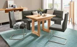 Leder-Eckbank Canto II | Zinn (Grau) links