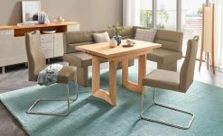 Leder-Eckbank Canto II | Smoke (Hellbraun) links