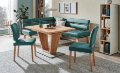 Leder-Eckbank Canto III | Topas (Blau) rechts