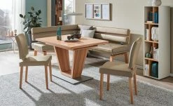 Leder-Eckbank Canto III | Smoke (Hellbraun) rechts