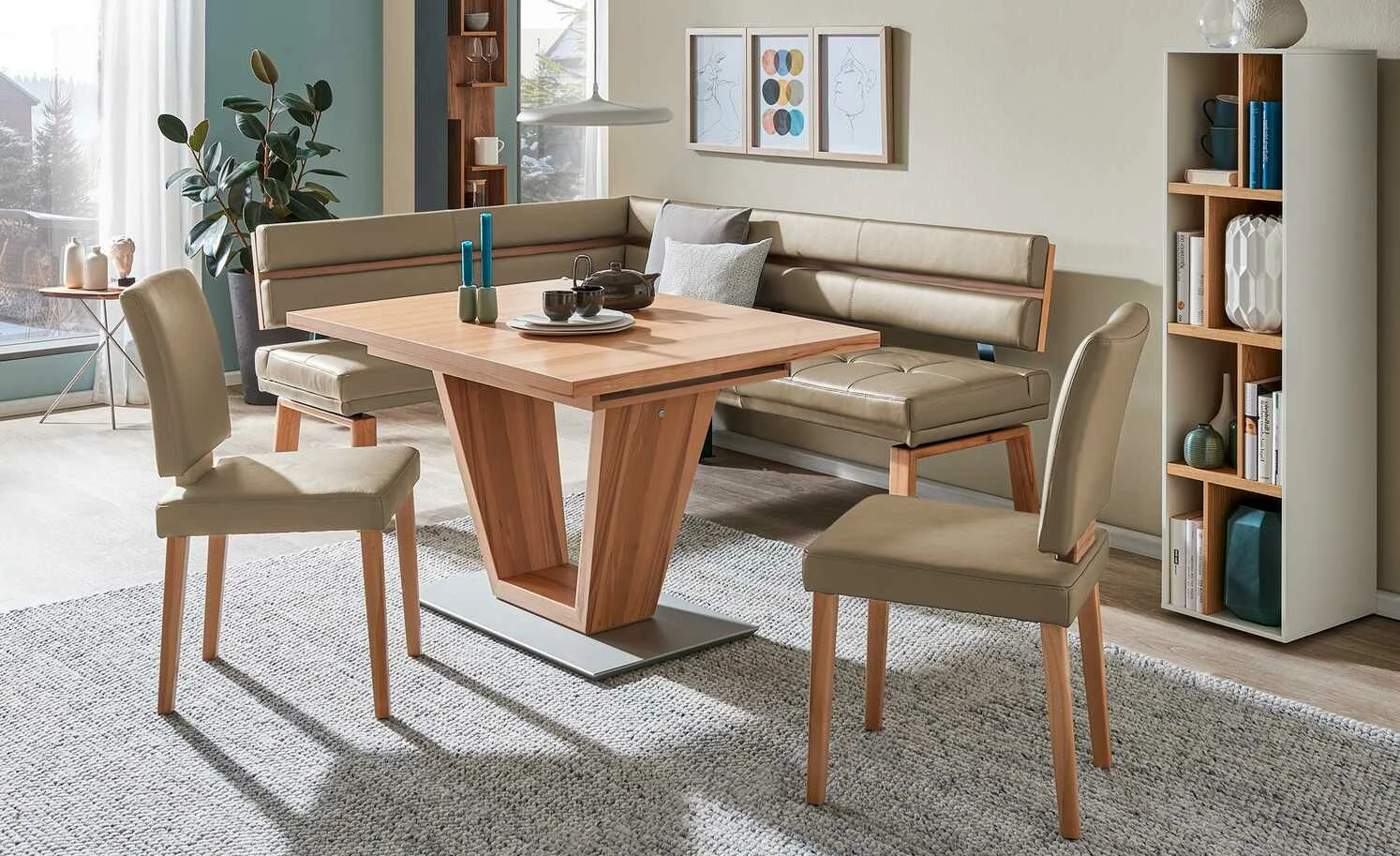 Leder-Eckbank Canto III | Smoke (Hellbraun) rechts 1 Leder-Eckbank Canto III | Smoke (Hellbraun) rechts