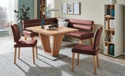 Leder-Eckbank Canto III | Bordo (Rot) rechts