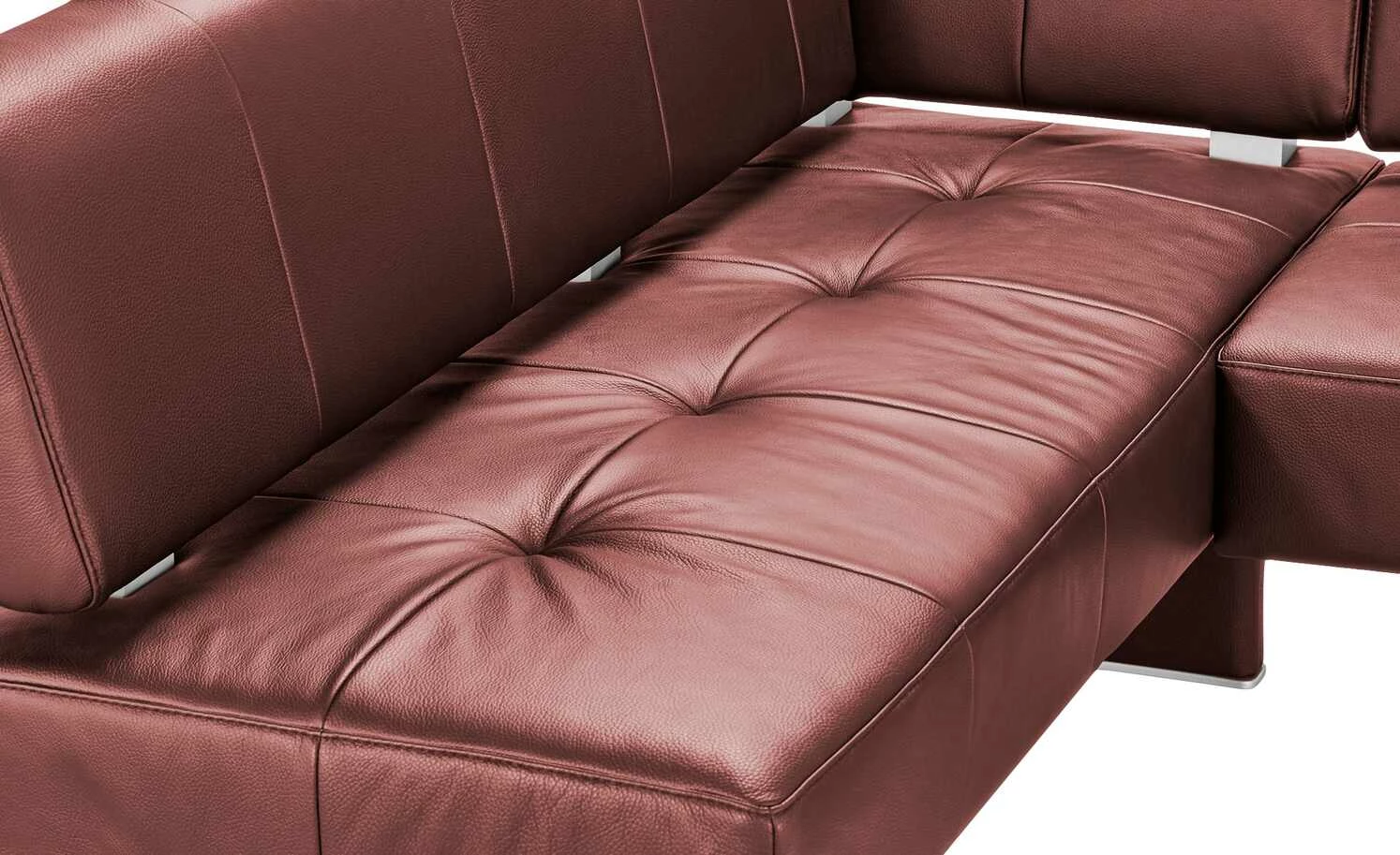 Leder-Eckbank Spider 2 | Bordo (Rot) rechts 5 Leder-Eckbank Spider 2 | Bordo (Rot) rechts – Bild 5