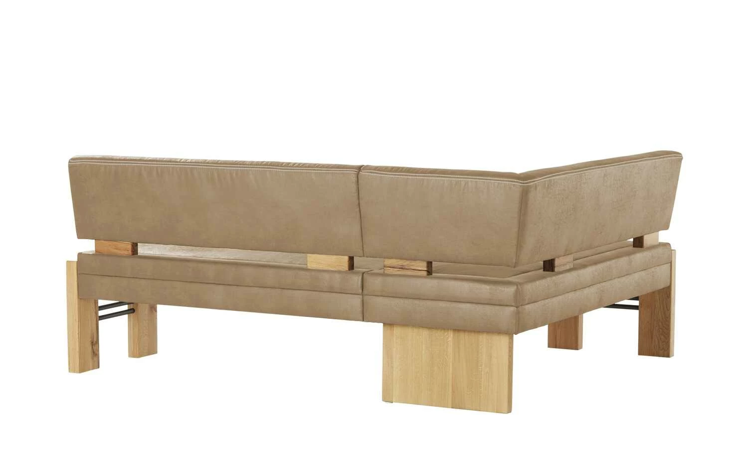 Polster-Eckbank massiv Floyd | Sand (Beige) / Kontrastnaht Beige rechts 5 Polster-Eckbank massiv Floyd | Sand (Beige) / Kontrastnaht Beige rechts – Bild 5