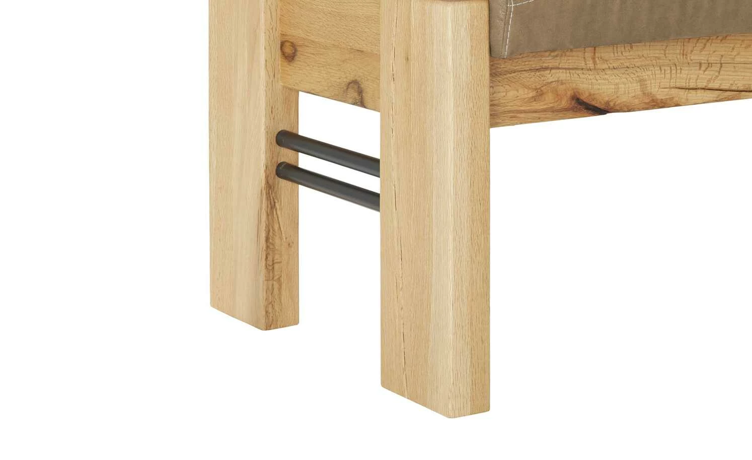 Polster-Eckbank massiv Floyd | Sand (Beige) / Kontrastnaht Beige rechts 7 Polster-Eckbank massiv Floyd | Sand (Beige) / Kontrastnaht Beige rechts – Bild 7