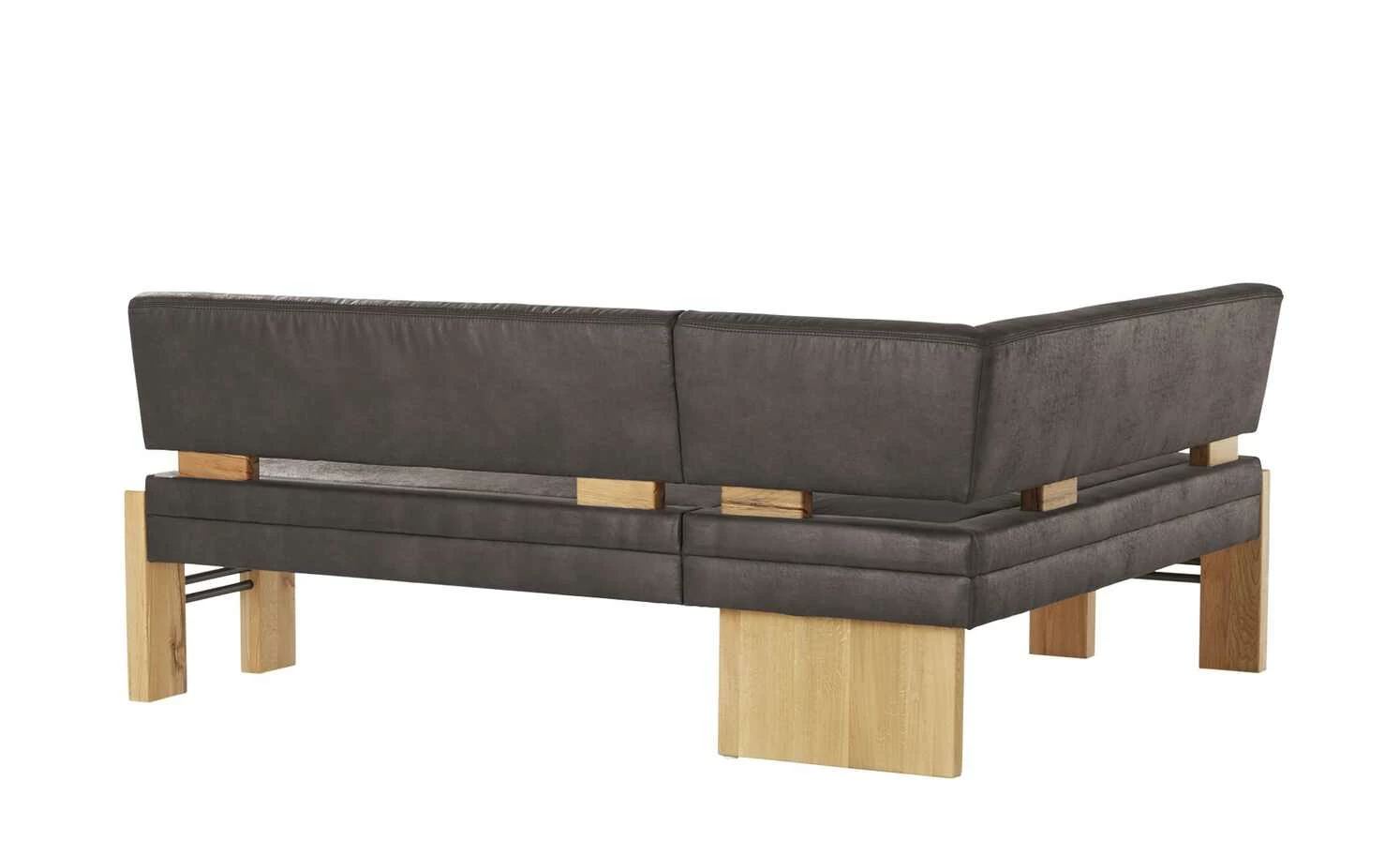 Polster-Eckbank massiv Floyd | Darkbrown (Dunkelbraun) / Kontrastnaht Schwarz rechts 3 Polster-Eckbank massiv Floyd | Darkbrown (Dunkelbraun) / Kontrastnaht Schwarz rechts – Bild 3