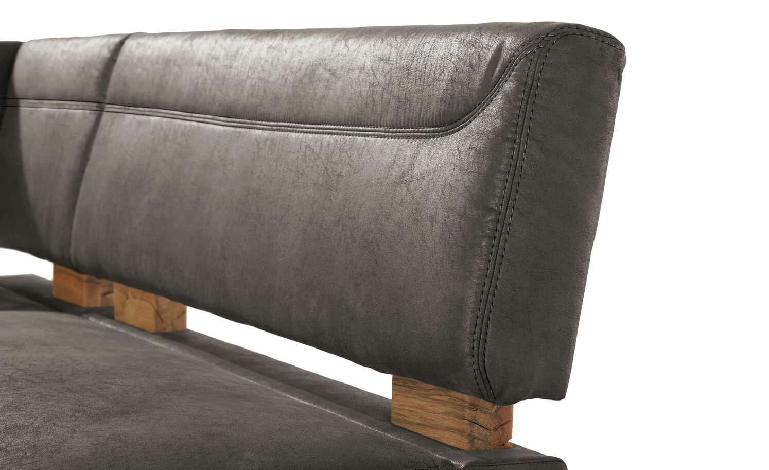 Polster-Eckbank massiv Floyd | Darkbrown (Dunkelbraun) / Kontrastnaht Schwarz rechts 6 Polster-Eckbank massiv Floyd | Darkbrown (Dunkelbraun) / Kontrastnaht Schwarz rechts – Bild 6