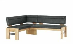 Polster-Eckbank massiv Floyd | Anthrazit / Kontrastnaht Schwarz rechts