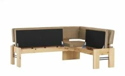 Polster-Eckbank massiv Floyd | Sand (Beige) / Kontrastnaht Beige links -Bänke Verkaufsladen 14308996 6 202107302232