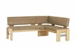 Polster-Eckbank massiv Floyd | Sand (Beige) / Kontrastnaht Beige links