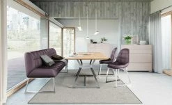 JOOP! Leder-Sitzbank Move | Purple (Lila) 228|cm