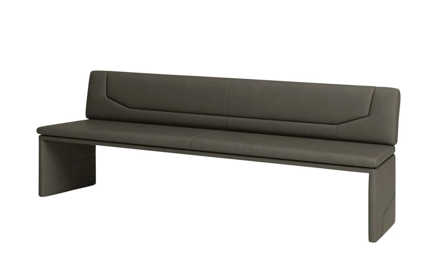 JOOP! Leder-Sitzbank Straps | Schlamm (Braun) 206|cm 1 JOOP! Leder-Sitzbank Straps | Schlamm (Braun) 206|cm