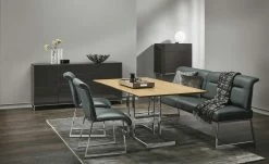 JOOP! Sitzbank Leder Cubic | Schiefer (Dunkelgrau) 183|cm