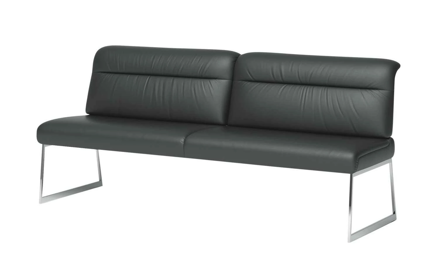 JOOP! Sitzbank Leder Cubic | Schiefer (Dunkelgrau) 183|cm 2 JOOP! Sitzbank Leder Cubic | Schiefer (Dunkelgrau) 183|cm – Bild 2