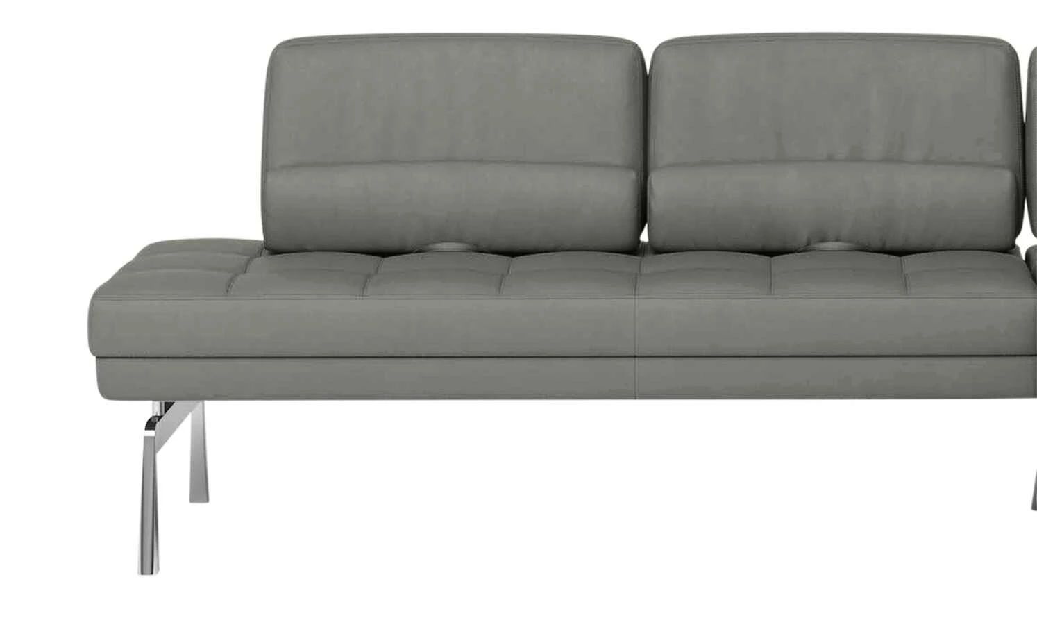 JOOP! Leder-Eckbank mit Sitztiefenverstellung Loft | Zinn (Grau) 4 JOOP! Leder-Eckbank mit Sitztiefenverstellung Loft | Zinn (Grau) – Bild 4