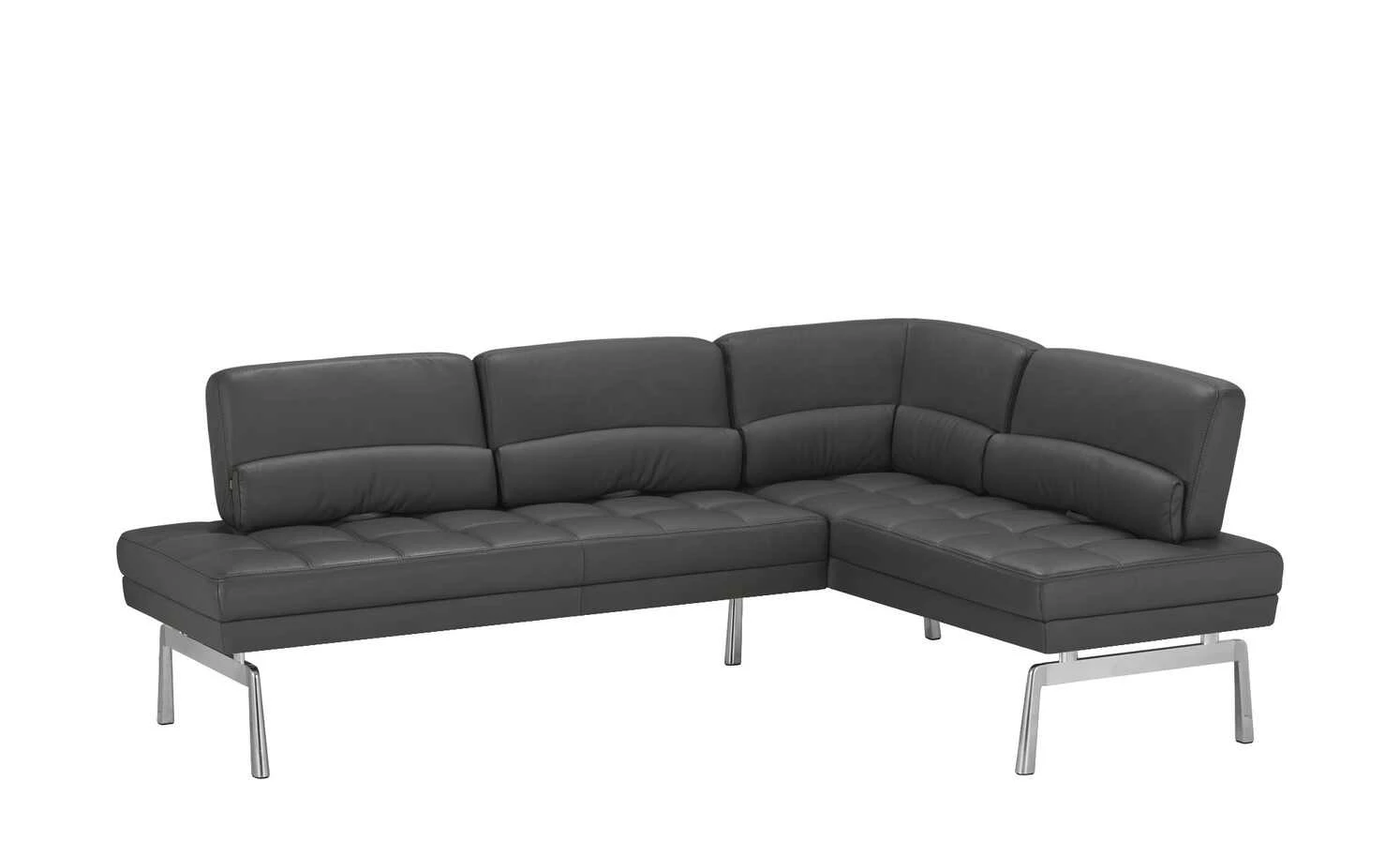 JOOP! Leder-Eckbank mit Sitztiefenverstellung Loft | Rabe (Schwarz) 2 JOOP! Leder-Eckbank mit Sitztiefenverstellung Loft | Rabe (Schwarz) – Bild 2