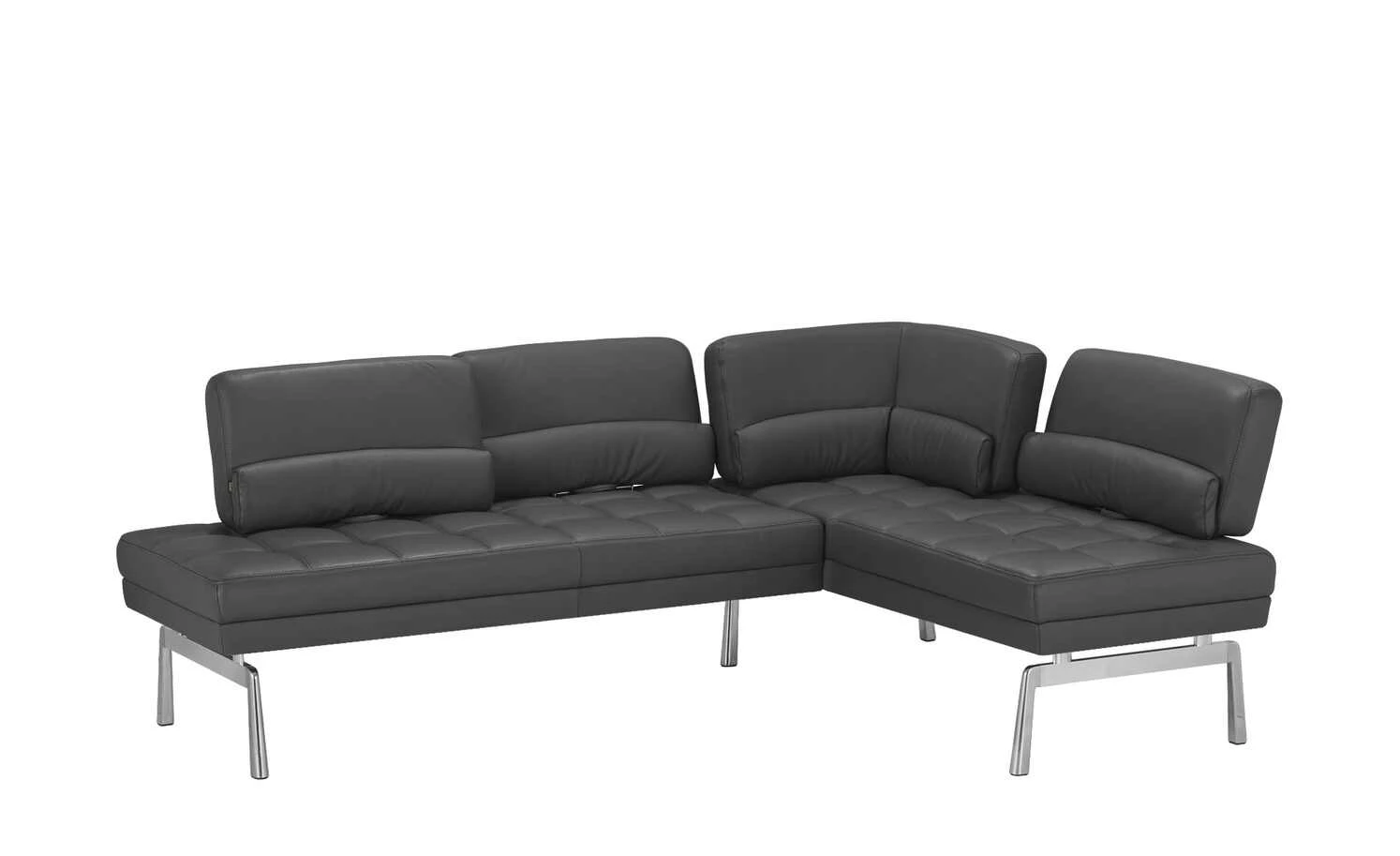 JOOP! Leder-Eckbank mit Sitztiefenverstellung Loft | Rabe (Schwarz) 4 JOOP! Leder-Eckbank mit Sitztiefenverstellung Loft | Rabe (Schwarz) – Bild 4