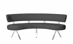 JOOP! Halbrunde Leder-Eckbank Lounge | Teer (Anthrazit) 213|cm -Bänke Verkaufsladen 15300382 5 202104232234