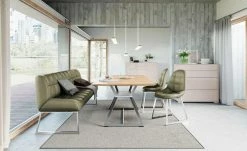 JOOP! Leder-Sitzbank Move | Zypresse (Dunkelgrün) 208|cm