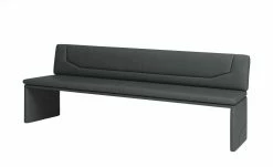 JOOP! Leder-Sitzbank Straps | Schiefer (Dunkelgrau) 186|cm