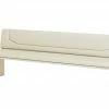 JOOP! Leder-Sitzbank Straps | Perle (Creme) 186|cm