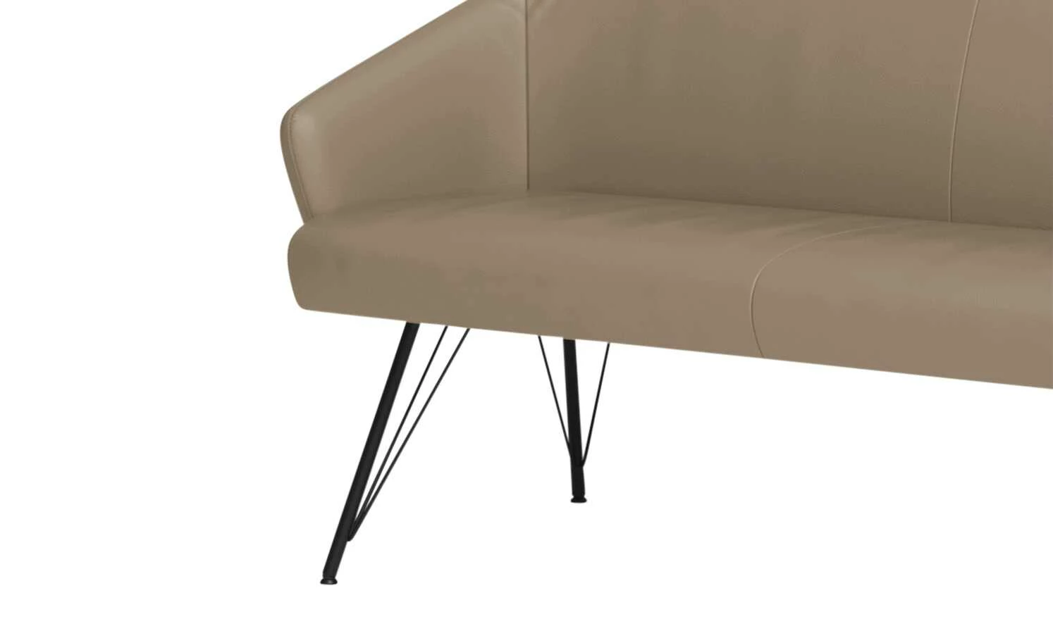 JOOP! Sitzbank Leder Wires | Smoke (Hellbraun) 160|cm 2 JOOP! Sitzbank Leder Wires | Smoke (Hellbraun) 160|cm – Bild 2