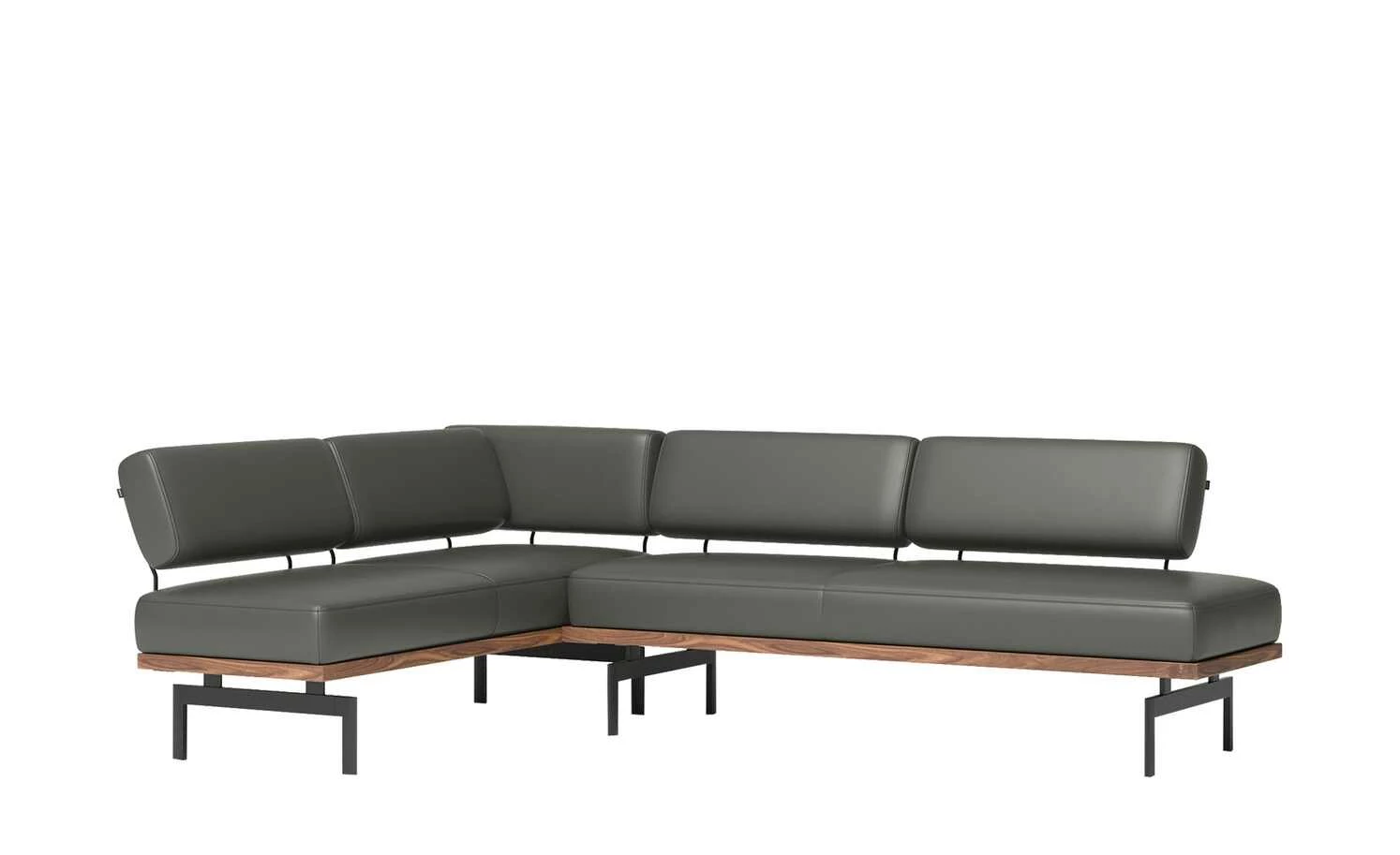 JOOP! Leder-Eckbank 24/7 | Moor (Dunkelgrau) 2 JOOP! Leder-Eckbank 24/7 | Moor (Dunkelgrau) – Bild 2