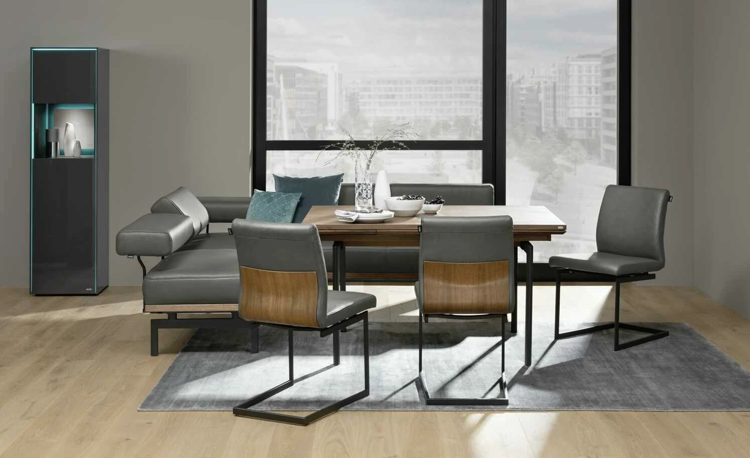 JOOP! Leder-Eckbank 24/7 | Moor (Dunkelgrau) 1 JOOP! Leder-Eckbank 24/7 | Moor (Dunkelgrau)