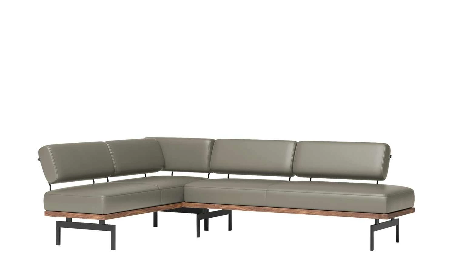 JOOP! Leder-Eckbank 24/7 | Eisen (Hellgrau) 2 JOOP! Leder-Eckbank 24/7 | Eisen (Hellgrau) – Bild 2