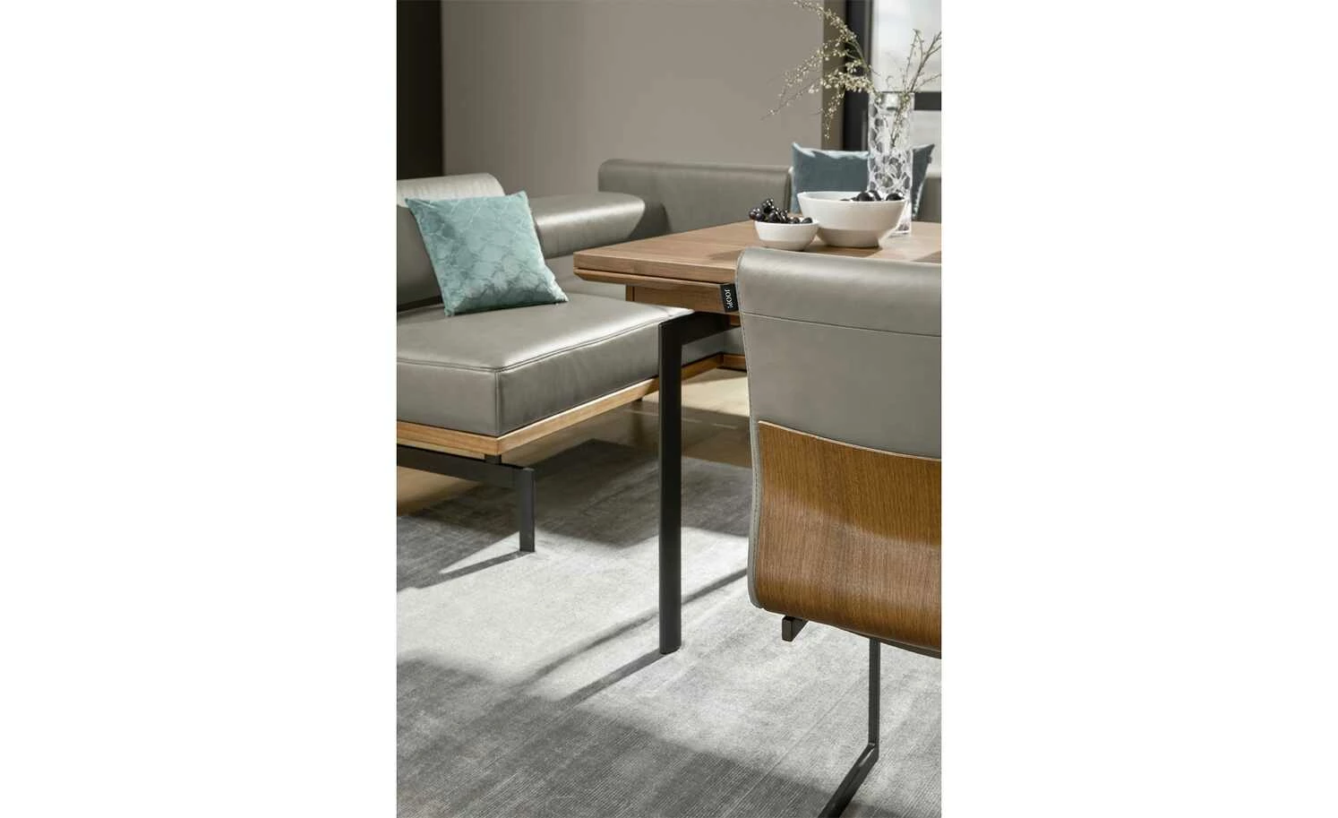 JOOP! Leder-Eckbank 24/7 | Eisen (Hellgrau) 3 JOOP! Leder-Eckbank 24/7 | Eisen (Hellgrau) – Bild 3