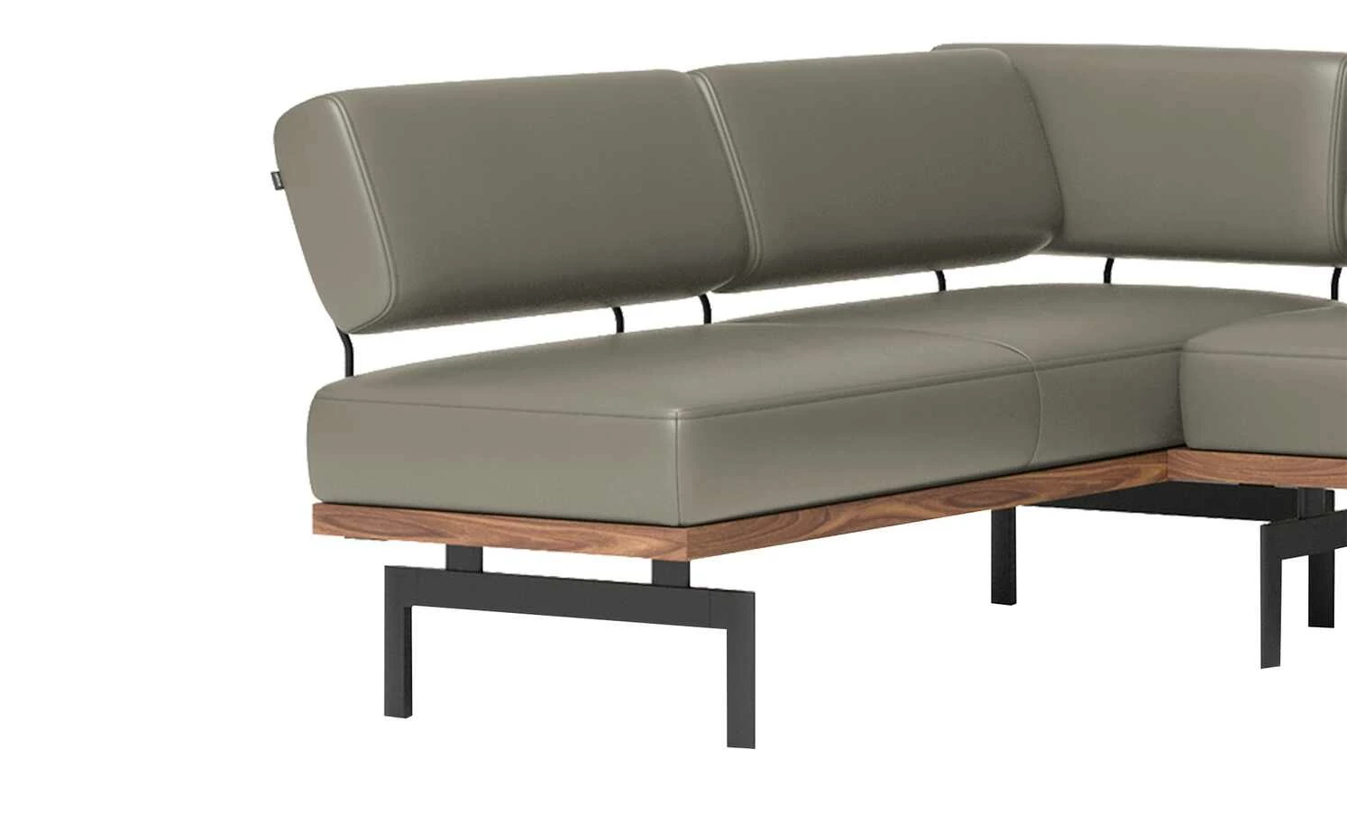 JOOP! Leder-Eckbank 24/7 | Eisen (Hellgrau) 4 JOOP! Leder-Eckbank 24/7 | Eisen (Hellgrau) – Bild 4