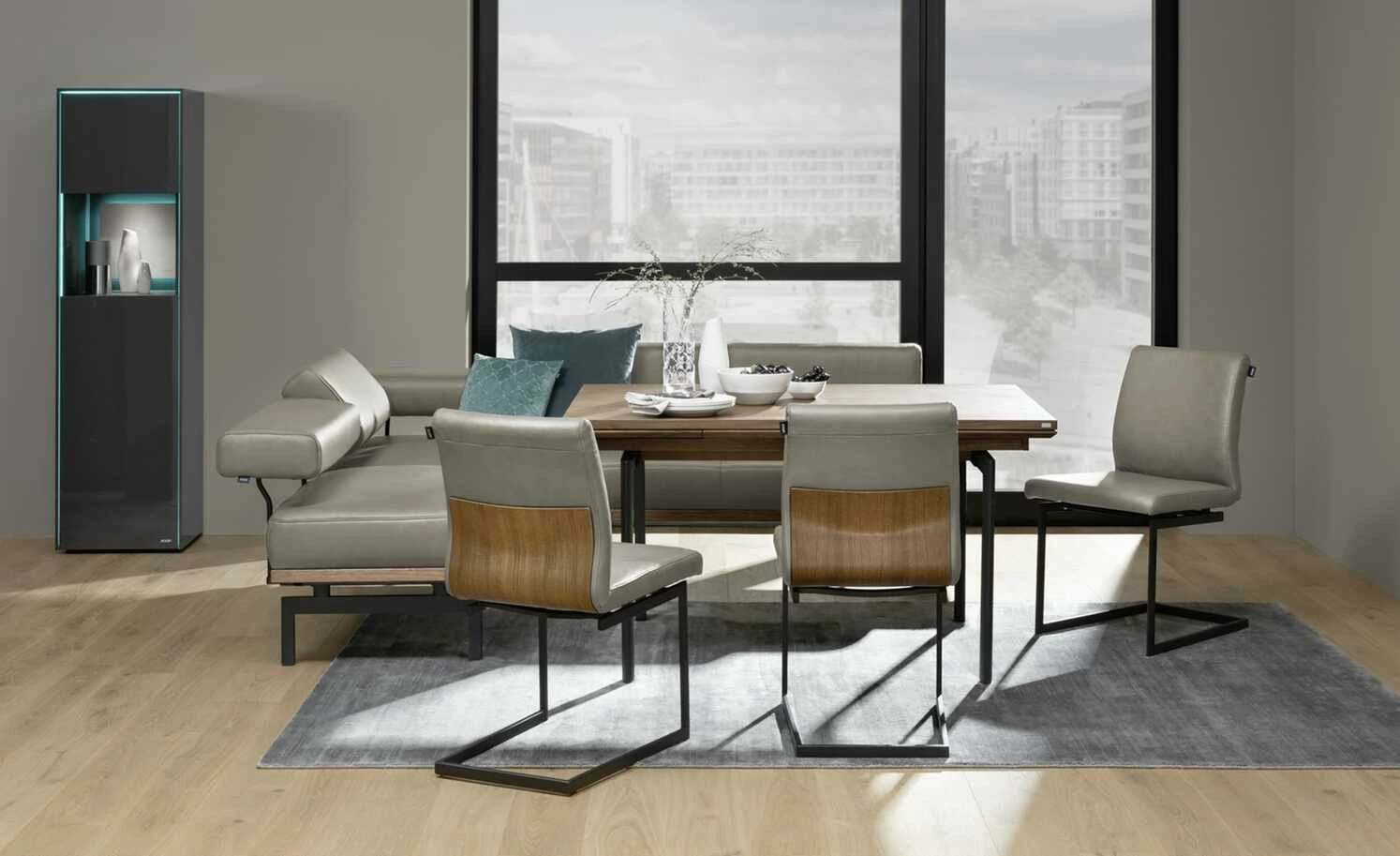 JOOP! Leder-Eckbank 24/7 | Eisen (Hellgrau) 1 JOOP! Leder-Eckbank 24/7 | Eisen (Hellgrau)