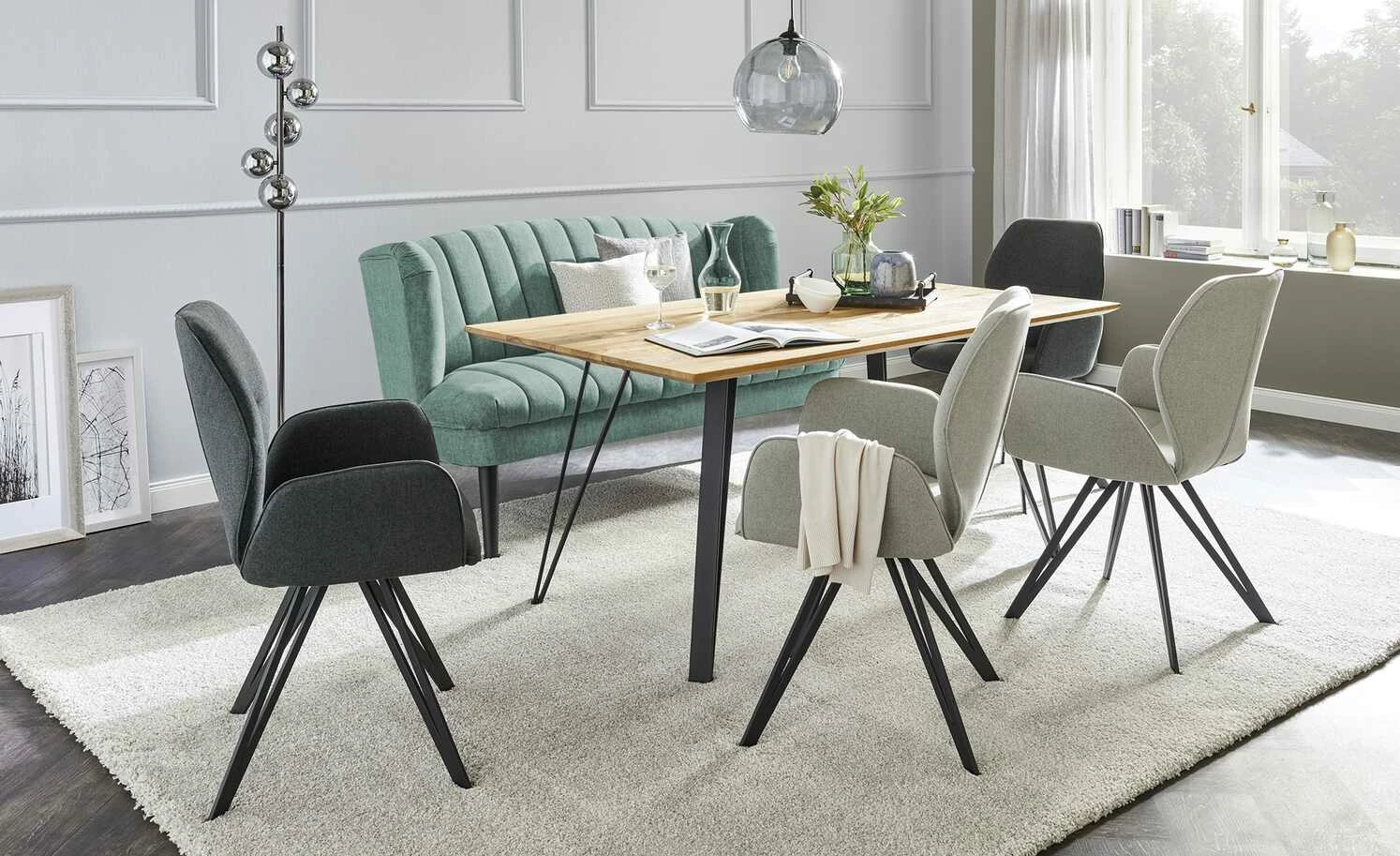 switch Küchensofa Velour meliert Rina | Pacific (Petrol) 156|cm 1 switch Küchensofa Velour meliert Rina | Pacific (Petrol) 156|cm