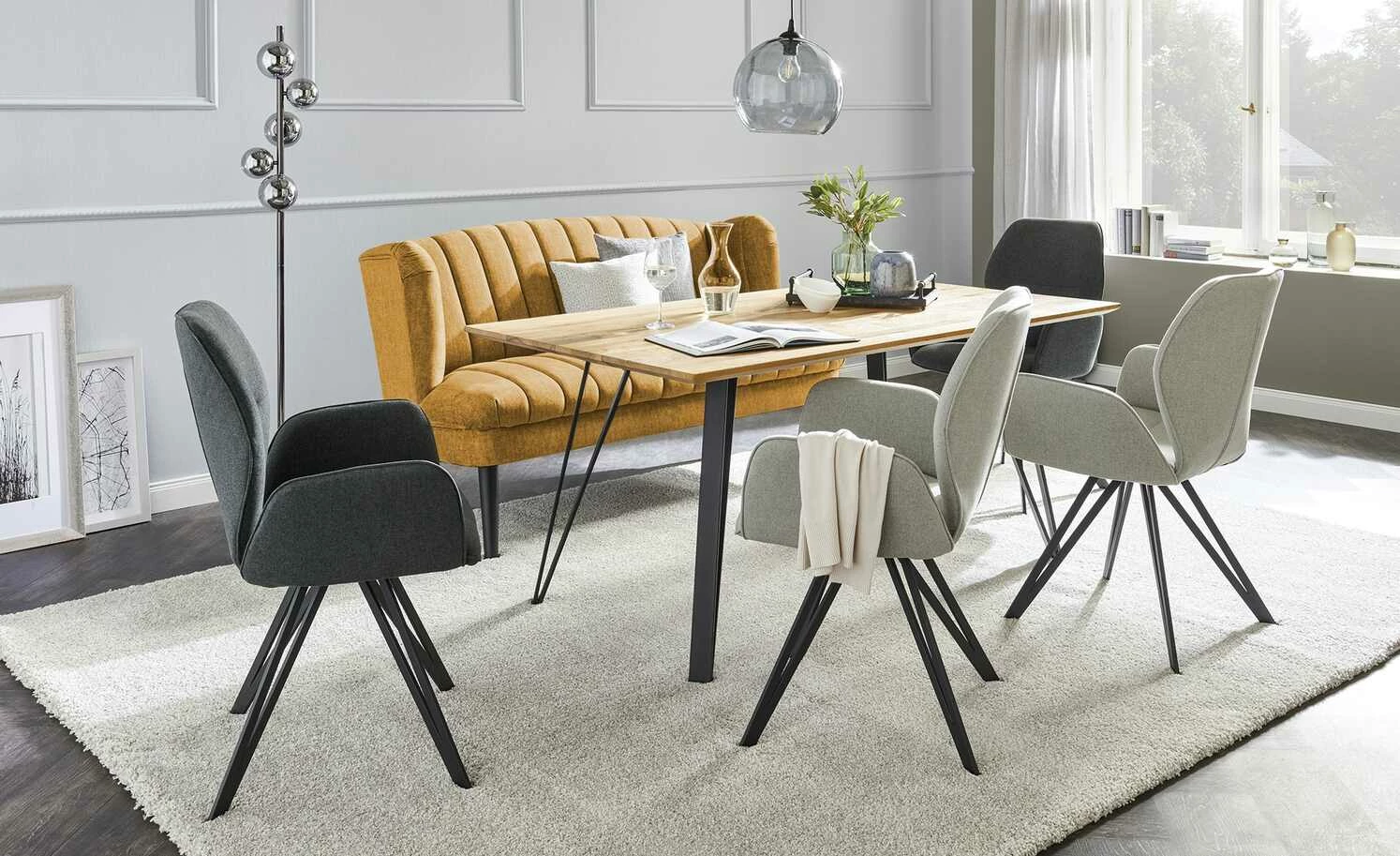 switch Küchensofa Velour meliert Rina | Amber (Senfgelb) 156|cm 1 switch Küchensofa Velour meliert Rina | Amber (Senfgelb) 156|cm