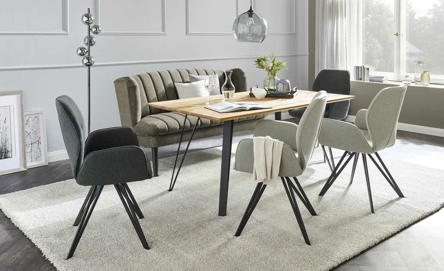 switch Küchensofa Velour meliert Rina | Stone (Cappuccino) 156|cm 1 switch Küchensofa Velour meliert Rina | Stone (Cappuccino) 156|cm