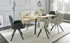 switch Küchensofa Velour meliert Rina | Beige 156|cm