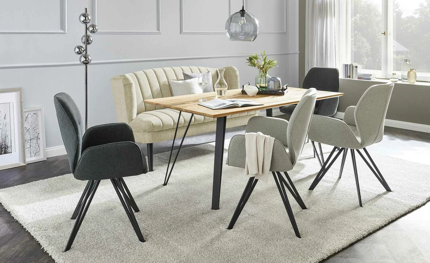 switch Küchensofa Velour meliert Rina | Beige 156|cm 1 switch Küchensofa Velour meliert Rina | Beige 156|cm