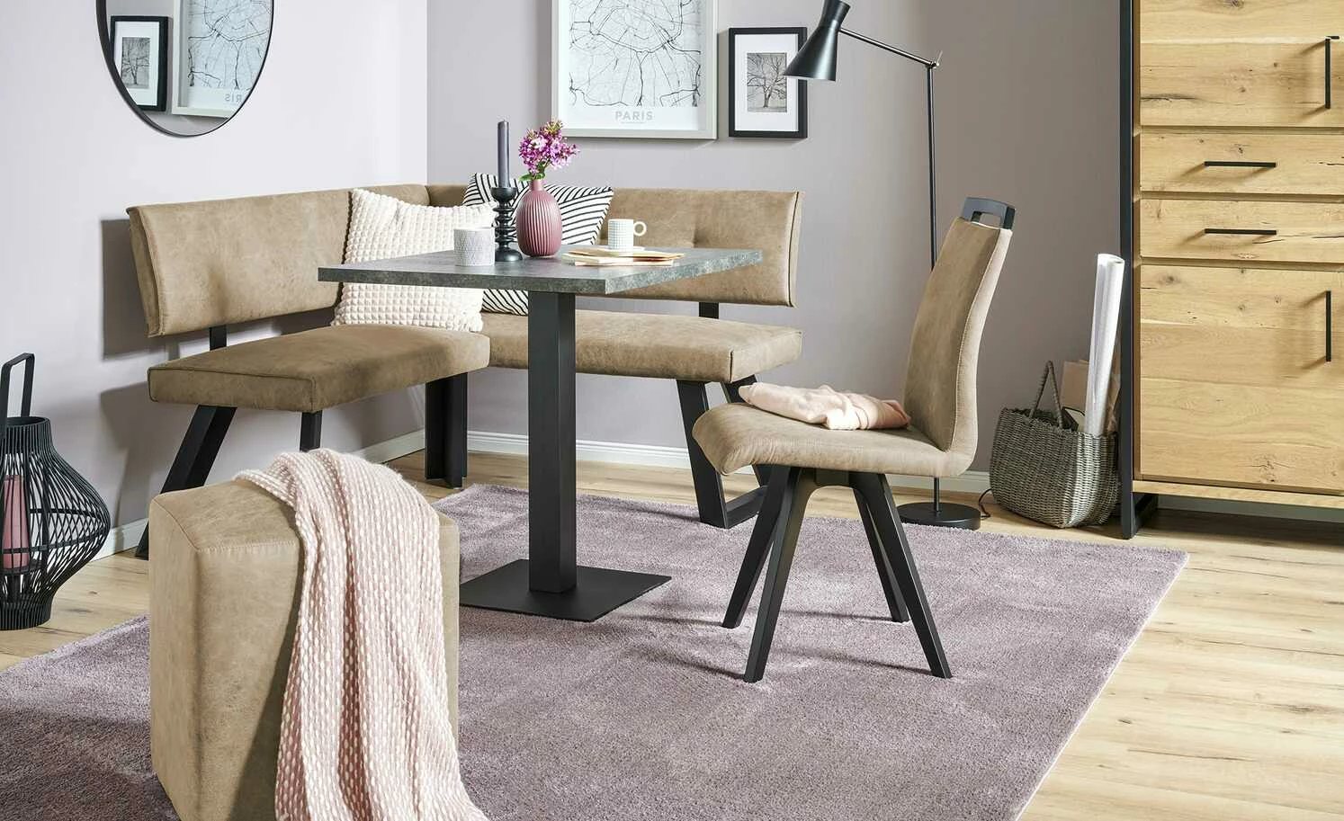 Eckbank E25 | Dark Beige (Beige) 130 x 120 cm 1 Eckbank E25 | Dark Beige (Beige) 130 x 120 cm