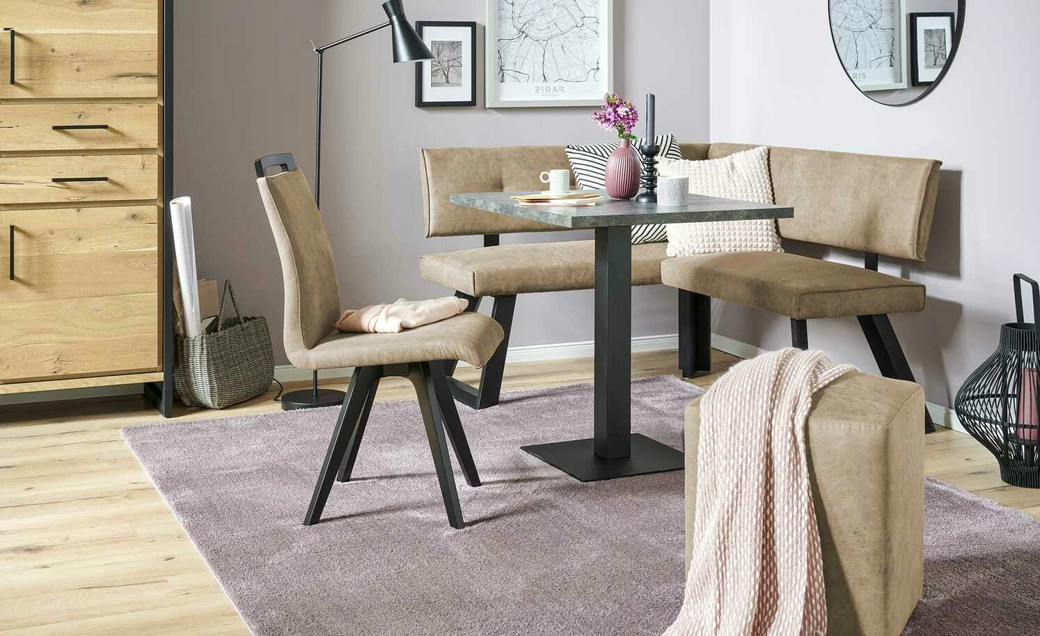 Eckbank E25 | Dark Beige (Beige) 120 x 130 cm 1 Eckbank E25 | Dark Beige (Beige) 120 x 130 cm