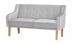 switch Küchensofa Samt Paula | Hellgrau Samt 164|cm