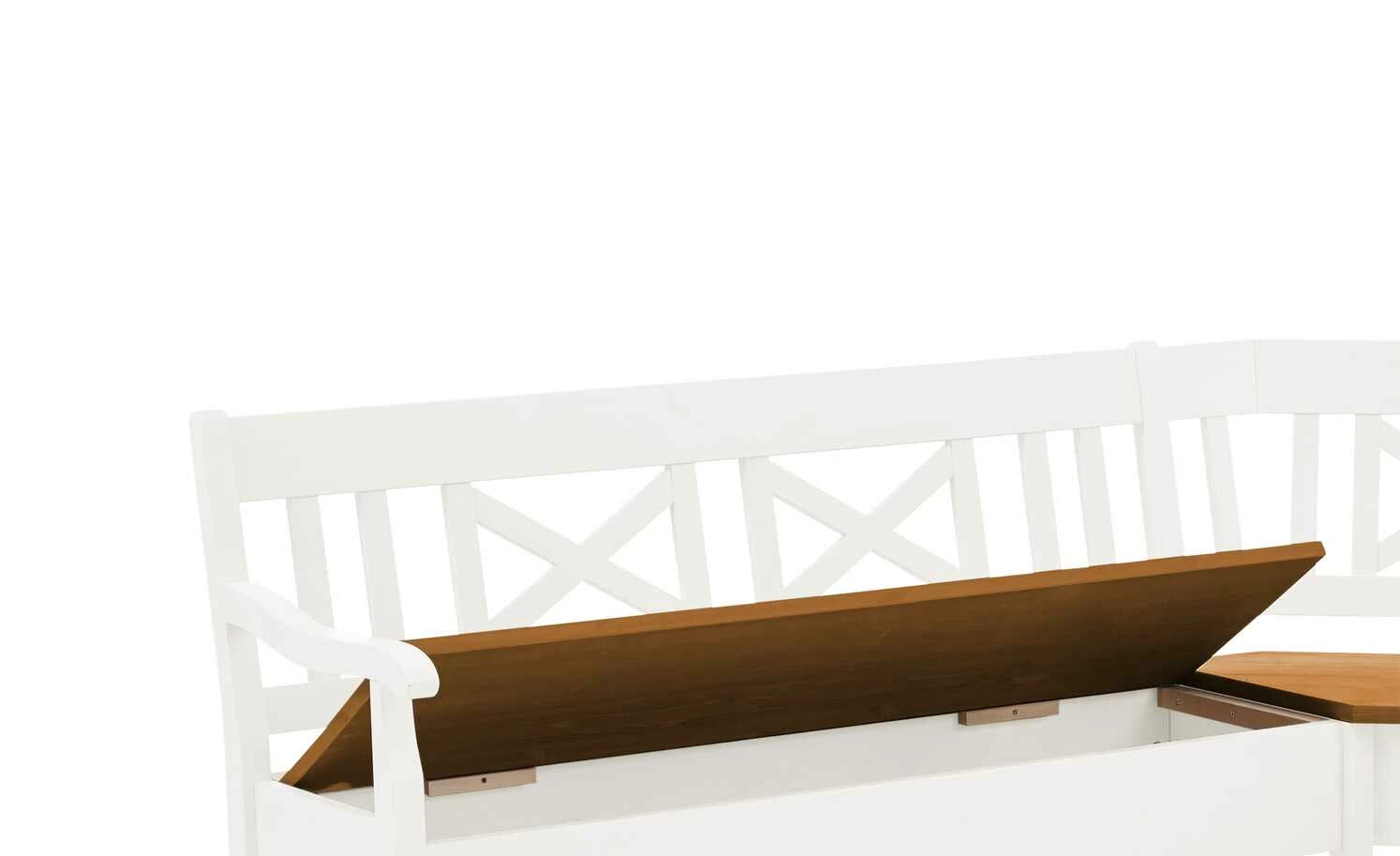 maison bleue Truheneckbank Florian | Weiß / bernsteinfarben links 9 maison bleue Truheneckbank Florian | Weiß / bernsteinfarben links – Bild 9