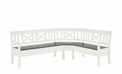 maison bleue Truheneckbank Florian | Weiß / Grau links