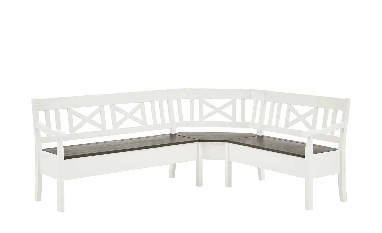 maison bleue Truheneckbank Florian | Weiß / Grau links 1 maison bleue Truheneckbank Florian | Weiß / Grau links