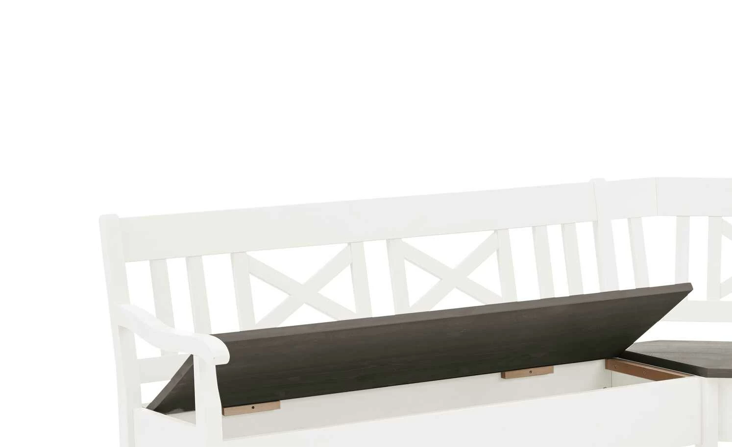 maison bleue Truheneckbank Florian | Weiß / Grau links 8 maison bleue Truheneckbank Florian | Weiß / Grau links – Bild 8