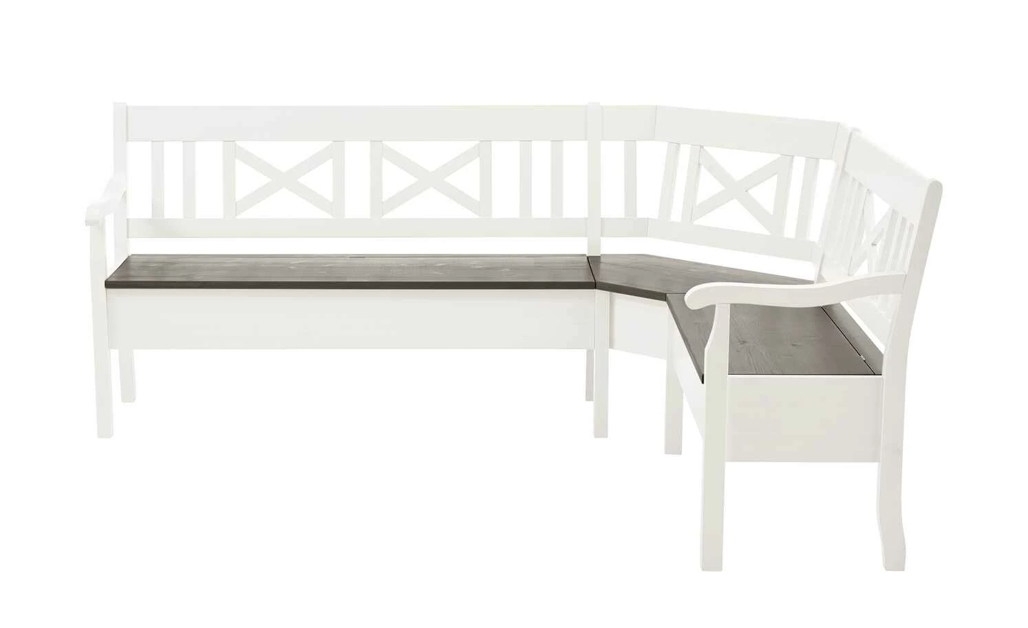 maison bleue Truheneckbank Florian | Weiß / Grau links 10 maison bleue Truheneckbank Florian | Weiß / Grau links – Bild 10