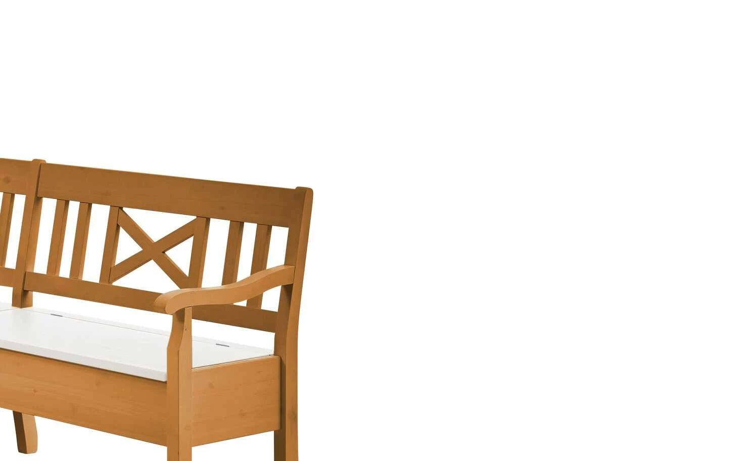 maison bleue Truheneckbank Florian | bernsteinfarben / Weiß links 6 maison bleue Truheneckbank Florian | bernsteinfarben / Weiß links – Bild 6