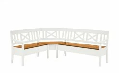 maison bleue Truheneckbank Florian | Weiß / bernsteinfarben rechts