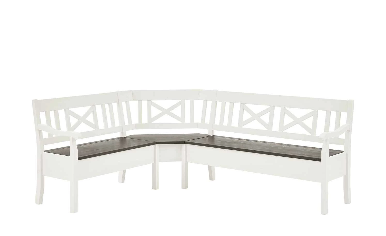 maison bleue Truheneckbank Florian | Weiß / Grau rechts 1 maison bleue Truheneckbank Florian | Weiß / Grau rechts