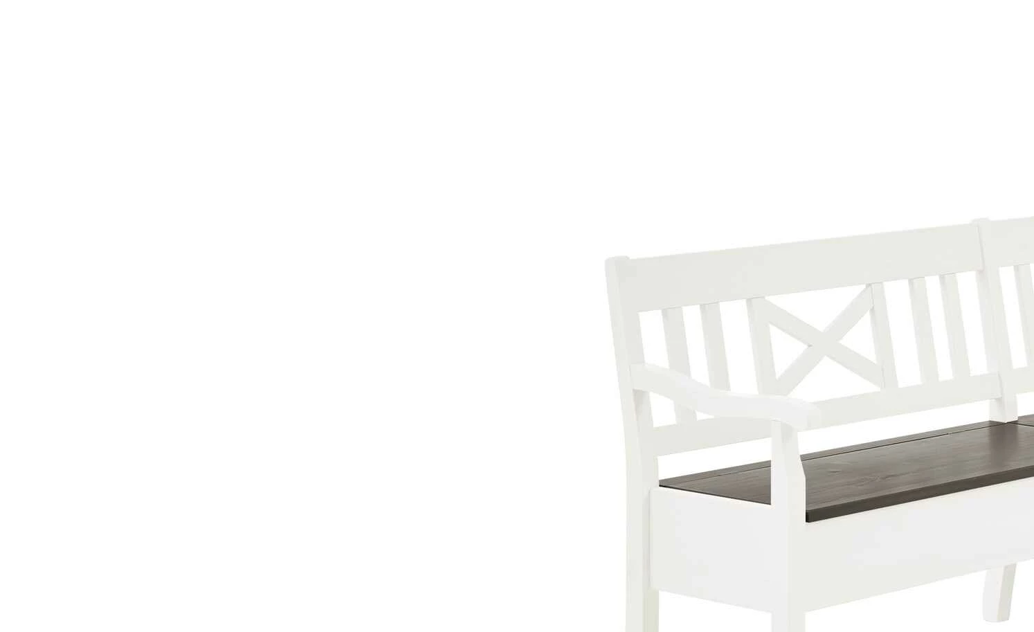 maison bleue Truheneckbank Florian | Weiß / Grau rechts 5 maison bleue Truheneckbank Florian | Weiß / Grau rechts – Bild 5