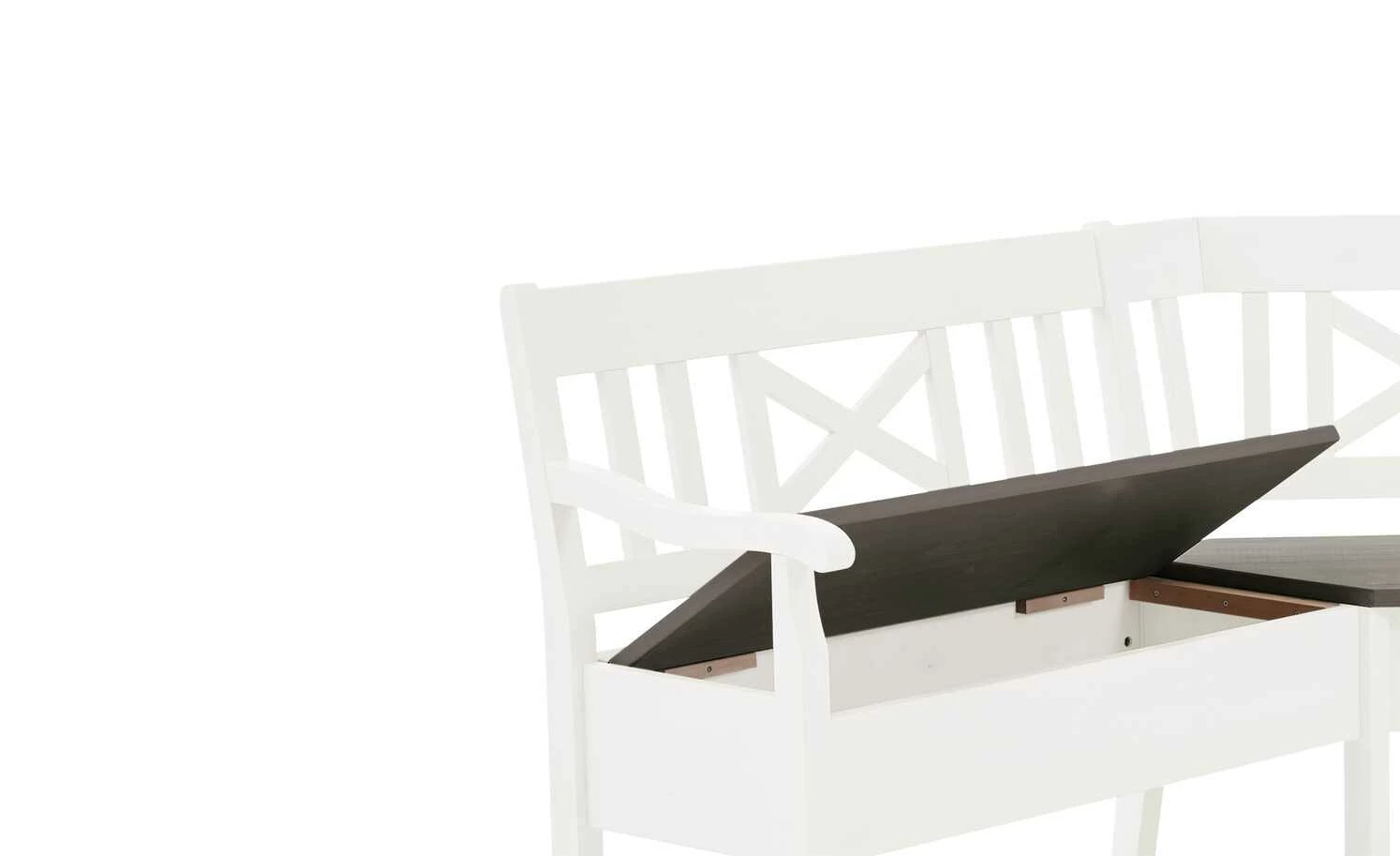 maison bleue Truheneckbank Florian | Weiß / Grau rechts 6 maison bleue Truheneckbank Florian | Weiß / Grau rechts – Bild 6